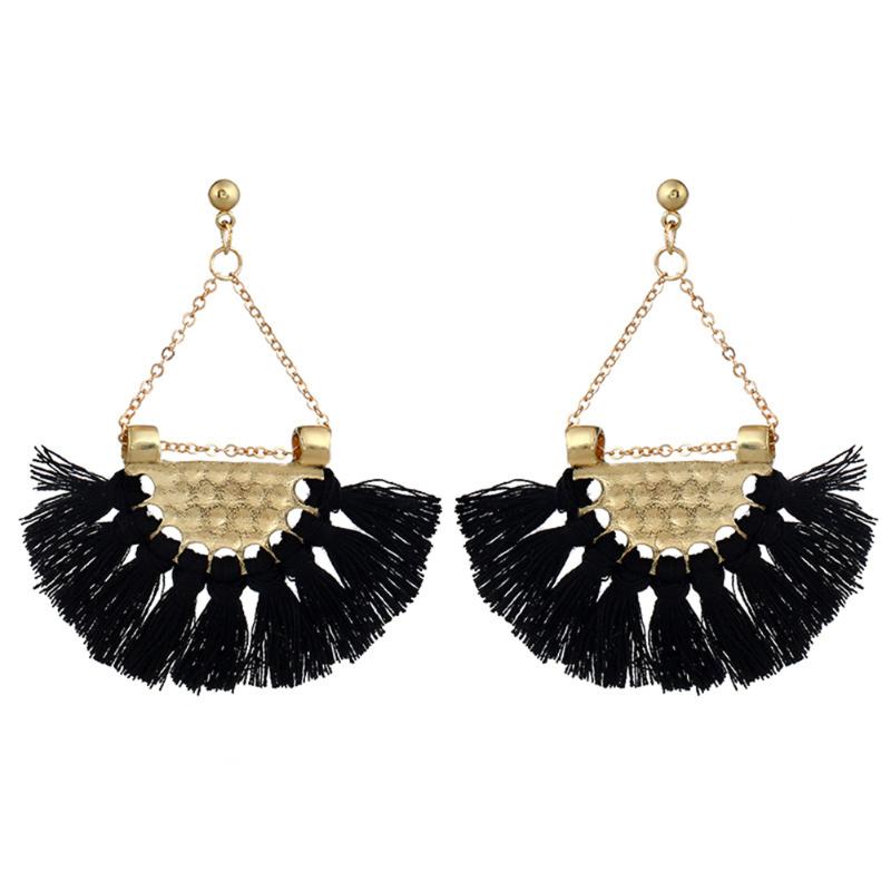 Bead Dome & Tassel Earrings – Azlinn Hope