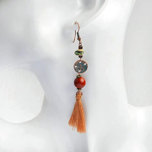 Sand Dollar Tassel Earrings KEISELA